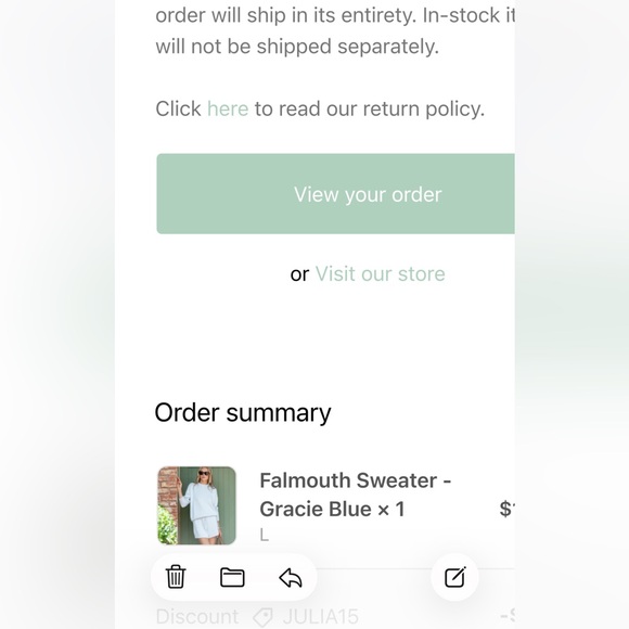 NWT Julia Amory Falmouth Sweater in Gracie Blue Large - Picture 9 of 9